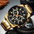 Relógio Masculino Casual Dourado Curren - Royal Acessórios